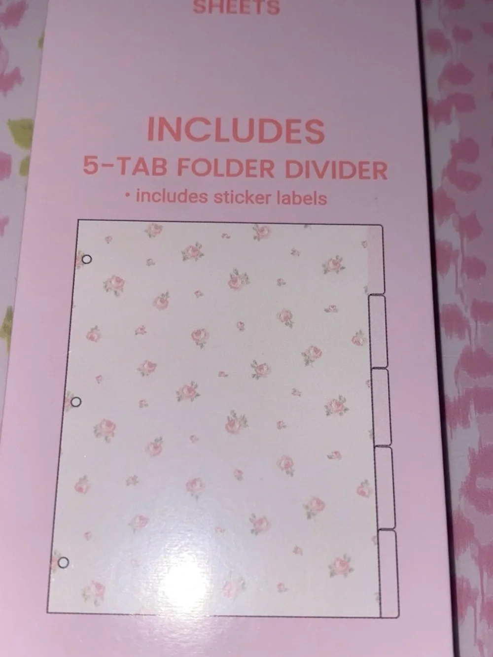 LoveShackFancy Target Collection Pink Floral Binder w Dividers